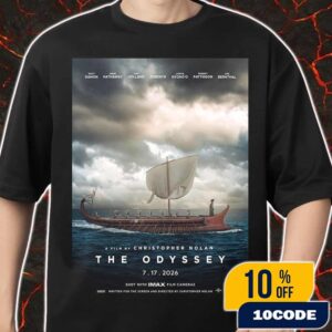 Christopher Nolan’s The Odyssey New Poster Movie 17 July 2026 Merch Unisex T-Shirt