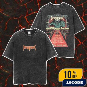 Death Angel Act III North American Tour 2025 With Toxic Holocaust x Lions At The Gate x Misfire Tour Dates Backprint Merch Unisex Two Sided Washed T-Shirt