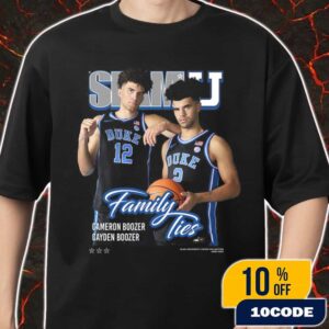 Duke Blue Devils SLAM Cover Tee Cameron And Cayden Boozer Family Ties SLAMU10 Unisex T-Shirt