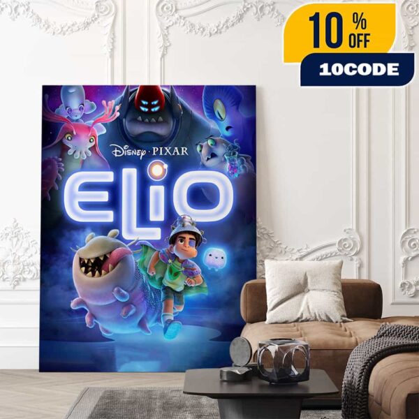 Elio Disney x Pixar New Poster Movie June 20 2025 Poster Canvas Home Decor