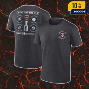 Florida Panthers 2025 Stanley Cup Champions Schedule Quest For The Cup NHL Unisex Merch T-Shirt