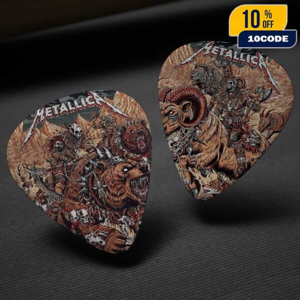 Full Shows Metallica M72 Denver No Repeat Weekend North American Tour June 27-29 2025 At Empower Field At Mile High Poster Event Artwork By Juan Ma Orozco Guitar Pick