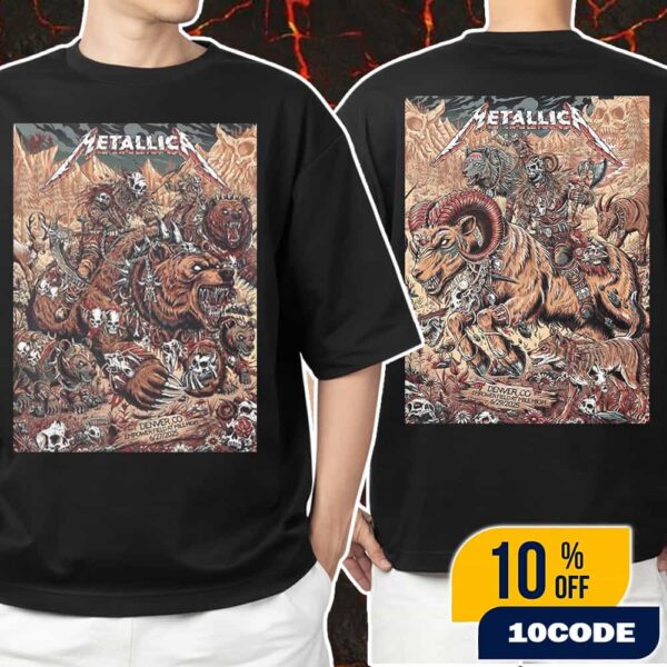 Full Shows Metallica M72 Denver No Repeat Weekend North American Tour June 27-29 2025 At Empower Field At Mile High Poster Event Artwork By Juan Ma Orozco Unisex T-Shirt