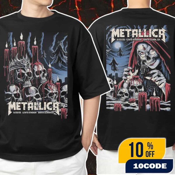 Full Shows Poster Artwork By Brandon Heart Metallica M72 Santa Clara 20-22 June 2025 North American Tour At Levi’s Stadium No Repeat Weekend Unisex T-Shirt Merchandise