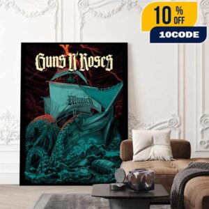 Guns N’ Roses Live Concert Poster June 20 2025 At Allianz Arena Munich Germany Poster Canvas Home Decor