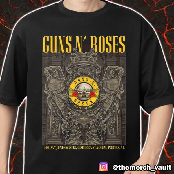 Guns N’ Roses Poster Event Tour Show Design Artwork June 6 2025 Coimbra Stadium Portugal Merch Unisex T-Shirt