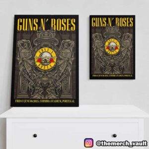 Guns N’ Roses Poster Event Tour Show Design Artwork June 6 2025 Coimbra Stadium Portugal Poster Canvas