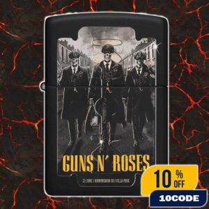 Guns N’ Roses Poster Tour Peaky Blinders Artwork June 23 2025 At Birmingham UK Villa Park Lighter Box