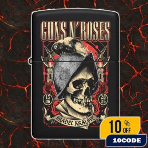 Guns N’ Roses Tour Poster June 15 2025 At Park 360 Hradec Kralove Anniversary 30th Birthday Rock For People Festival Lighter Box