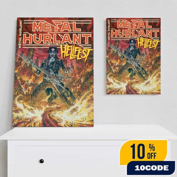 Hellfest 2025 Official Merch Hors-Serie Hellfest x Metal Hurlant Poster Limited Edition Poster Canvas