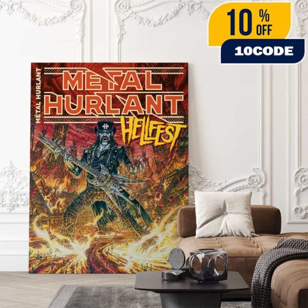 Hellfest 2025 Official Merch Hors-Serie Hellfest x Metal Hurlant Poster Limited Edition Poster Canvas Home Decor