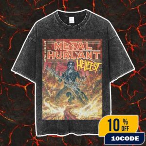 Hellfest 2025 Official Merch Hors-Serie Hellfest x Metal Hurlant Poster Limited Edition Unisex Washed T-Shirt