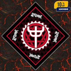 Judas Priest Shield Of Pain Tour 2025 Symbol Merch Bandana Accessories