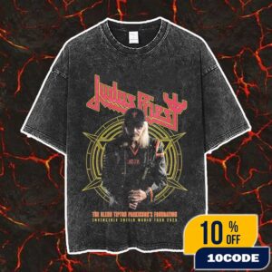 Judas Priest The Glenn Tipton Parkinson’s Foundation Invincible Shield World Tour 2025 Shield Of Pain Vintage Washed Unisex T-Shirt