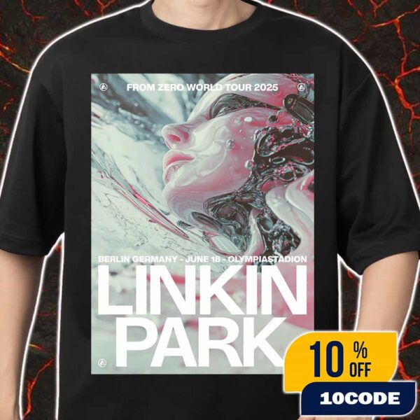 Linkin Park From Zero World Tour At Berlin Germany June 18 2025 At Olympiastadion Poster Art By PJ Richardson Merch Unisex T-Shirt