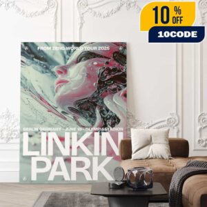 Linkin Park From Zero World Tour At Berlin Germany June 18 2025 At Olympiastadion Poster Art By PJ Richardson Poster Canvas Home Decor