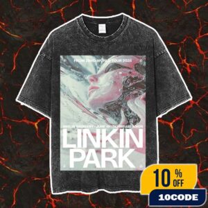 Linkin Park From Zero World Tour At Berlin Germany June 18 2025 At Olympiastadion Poster Art By PJ Richardson Vintage Washed Unisex T-Shirt