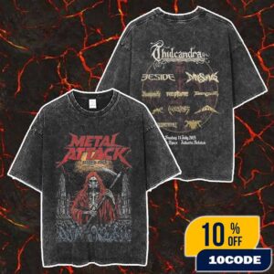 Metal Attack Festival 2025 At M Blok Space Jakarta Selatan With Line Up Backprint Merch Unisex Two Sided Washed T-Shirt
