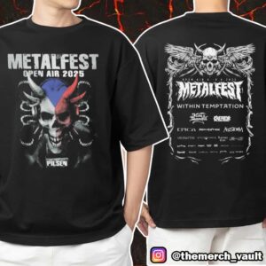 Metalfest Open Air Festival June 6-8 2025 At Lochotin Amphitheatre Pilsen With Line Up Print On Back Unisex T-Shirt Merchandise
