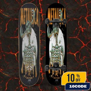 Metallica Commemorate Load Remastered Until It Sleeps Poster Artwork By Luke Preece Limited Edition Numbered Screen Printed Skateboard Event Deck