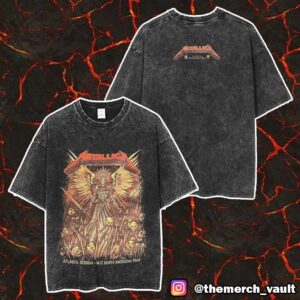 Metallica M72 ATL June 3 2025 North American Tour At Mercedes Benz Stadium Atlanta GA Poster Show Design Artwork By Dave Quiggle Two Sides Merch Unisex Washed T-Shirt