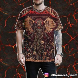 Metallica M72 ATL June 3 2025 World Tour At Mercedes Benz Stadium Atlanta GA Poster Show Design Artwork By Dave Quiggle All Over Print Graphic T-Shirt, Hoodie
