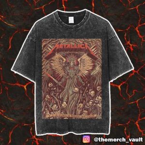 Metallica M72 ATL June 3 2025 World Tour At Mercedes Benz Stadium Atlanta GA Poster Show Design Artwork By Dave Quiggle Vintage Washed Unisex T-Shirt