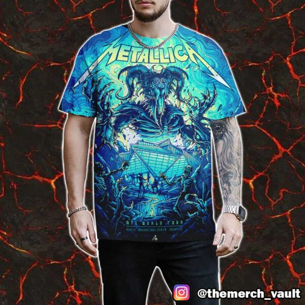 Metallica M72 ATL Pop Up Exclusive Poster Artwork Design By Dan Mumford World Tour June 3 2025 At Mercedez Benz Stadium Atlanta GA All Over Print Graphic T-Shirt, Hoodie