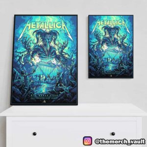 Metallica M72 ATL Pop Up Exclusive Poster Artwork Design By Dan Mumford World Tour June 3 2025 At Mercedez Benz Stadium Atlanta GA Poster Canvas