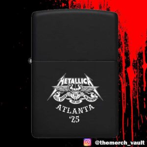 Metallica M72 ATL World Tour 2025 Full Speed Or Nothing Est 1981 Logo Atlanta ’25 Lighter Box