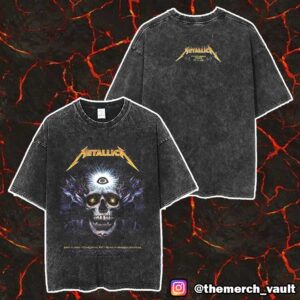 Metallica M72 Charlotte May 31 2025 North American Tour At Bank Of America Stadium Poster Event Artwork Design By NC Winters Merch Unisex Washed Two Sides T-Shirt