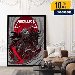 Metallica M72 Denver June 27-29 2025 North American Tour Poster Pop-Up Event At Empower Field At Mile High Design Artwork By Becky Cloonan Poster Canvas Home Decor