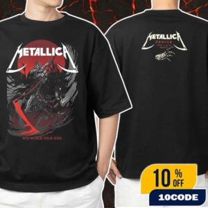 Metallica M72 Denver June 27-29 2025 North American Tour Poster Pop-Up Event At Empower Field At Mile High Design Artwork By Becky Cloonan Two Sides Unisex T-Shirt