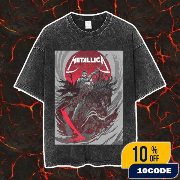 Metallica M72 Denver June 27-29 2025 North American Tour Poster Pop-Up Event At Empower Field At Mile High Design Artwork By Becky Cloonan Vintage Washed Unisex T-Shirt
