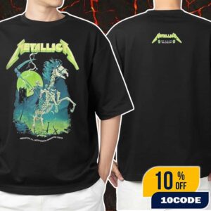 Metallica M72 Houston 2025 Venue Tee In Texas At NRG Stadium June 14 2025 Skeleton Reaper Artwork Two Sides Unisex T-Shirt