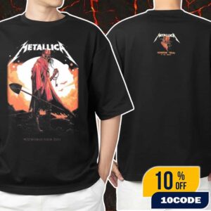 Metallica M72 Houston 2025 Venue Tee In Texas At NRG Stadium June 14 2025 Skeleton Reaper Artwork Two Sides Unisex T-Shirt Merchandise