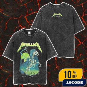 Metallica M72 Houston 2025 Venue Tee In Texas At NRG Stadium June 14 2025 Skeleton Reaper Artwork Two Sides Vintage Unisex T-Shirt