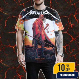 Metallica M72 Houston Exclusive Pop-Up Shop Poster Artwork By Luke Preece For Texas June 14 2025 At NRG Stadium North American Tour All Over Print Graphic T-Shirt, Hoodie