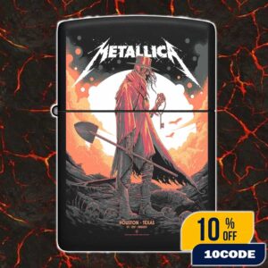Metallica M72 Houston Exclusive Pop-Up Shop Poster Artwork By Luke Preece For Texas June 14 2025 At NRG Stadium North American Tour Lighter Box