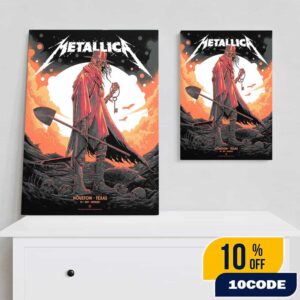 Metallica M72 Houston Exclusive Pop-Up Shop Poster Artwork By Luke Preece For Texas June 14 2025 At NRG Stadium North American Tour Poster Canvas