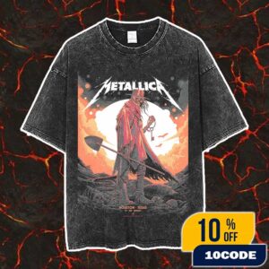 Metallica M72 Houston Exclusive Pop-Up Shop Poster Artwork By Luke Preece For Texas June 14 2025 At NRG Stadium North American Tour Vintage Washed Unisex T-Shirt