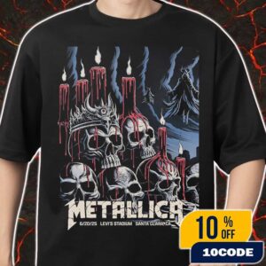 Metallica M72 Santa Clara First Night North American Tour June 20 2025 At Levi’s Stadium California Poster Artwork By Brandon Heart Merch Unisex T-Shirt