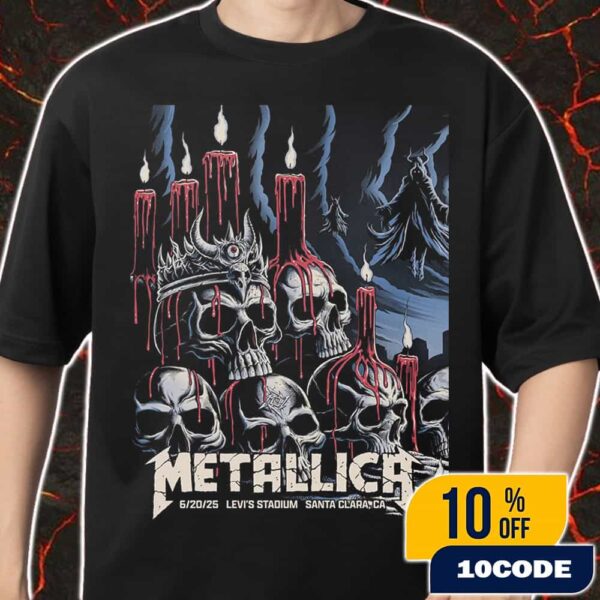 Metallica M72 Santa Clara First Night North American Tour June 20 2025 At Levi’s Stadium California Poster Artwork By Brandon Heart Merch Unisex T-Shirt