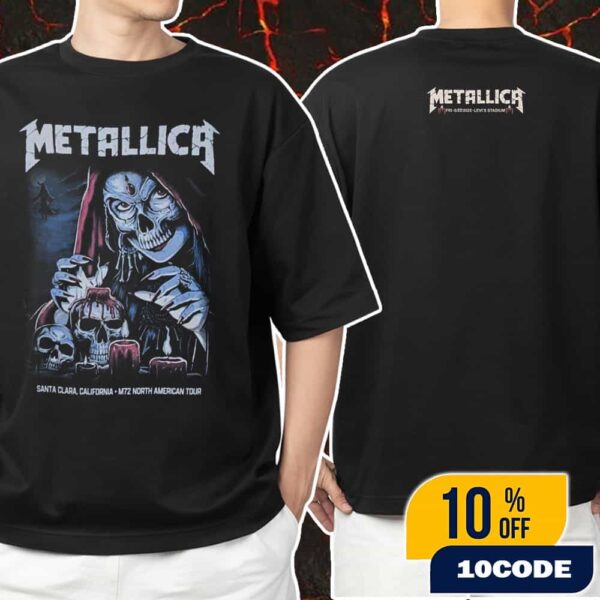 Metallica M72 Santa Clara Night 2 Poster Event Artwork By Brandon Heart June 22 2025 North American Tour At Levi’s Stadium No Repeat Weekend Two Sides Unisex T-Shirt
