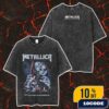 Full Shows Poster Artwork By Brandon Heart Metallica M72 Santa Clara 20-22 June 2025 North American Tour At Levi’s Stadium No Repeat Weekend Merch Unisex Two Sided Washed T-Shirt