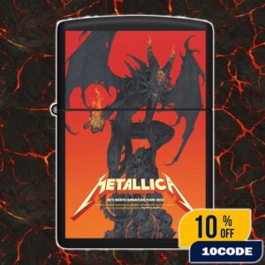 Metallica M72 Santa Clara Pop-Up Shop Poster Artwork By Vance Kelly North American Tour June 20-22 2025 At Levi’s Stadium California Lighter Box