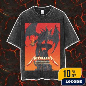 Metallica M72 Santa Clara Pop-Up Shop Poster Artwork By Vance Kelly North American Tour June 20-22 2025 At Levi’s Stadium California Vintage Washed Unisex T-Shirt