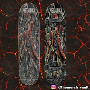Metallica M72 Tampa Poster Show Design Artwork By Andrew Cremeans June 6 2025 North American Tour At Raymond James Stadium Tampa Florida Skateboard Event Deck