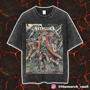 Metallica M72 Tampa Poster Show Design Artwork By Andrew Cremeans June 6 2025 North American Tour At Raymond James Stadium Tampa Florida Vintage Washed Unisex T-Shirt