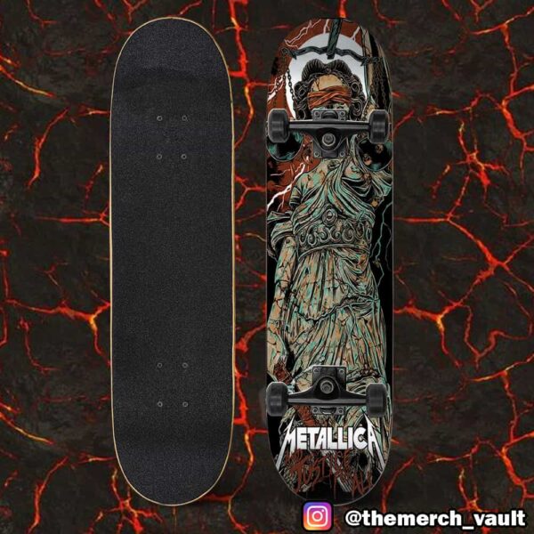Metallica Metclub Art Series Artwork Poster Stern Pinball ReMastered And Justice For All Skateboard Event Deck